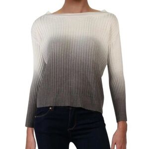 Vintage Havana Cream and Gray Gradient Sweater